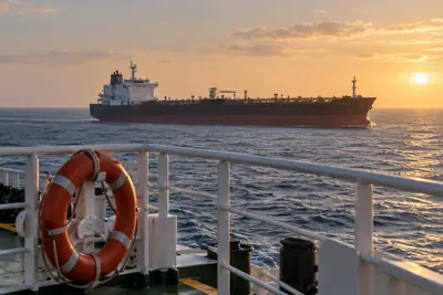 AI-generated representative image of a generic tanker at sea