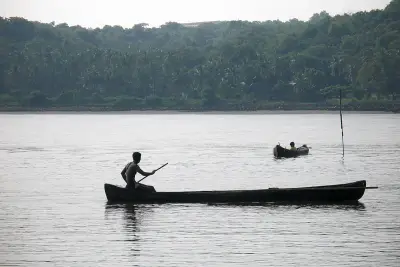 Fishing boats on the Mandovi River at Panaji