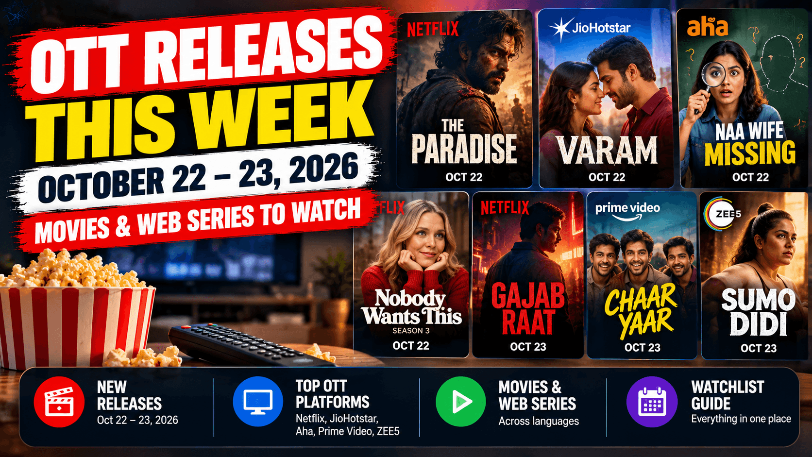 OTT releases weekly guide graphic with streaming platform tiles