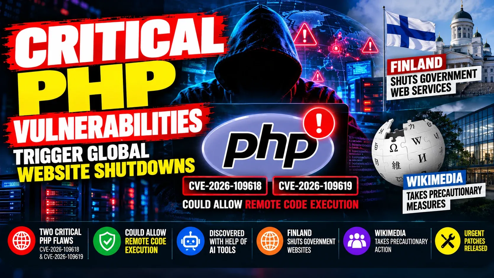 Critical PHP security vulnerabilities and global website shutdowns